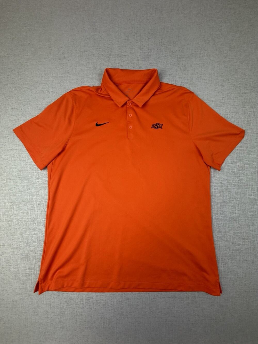 Nike Dri-FIT Oklahoma State OSU Cowboys Polo Mens XL Orange Golf NCAA Swoosh